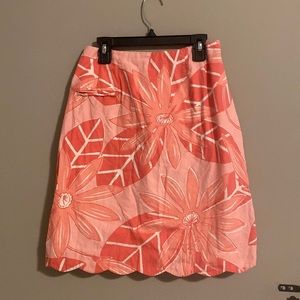 Lilly Pulitzer scallop hem skirt